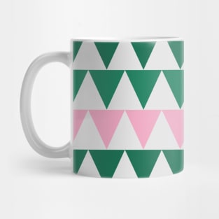 Green Gradient and Pink Shades Zig Zag Design Mug